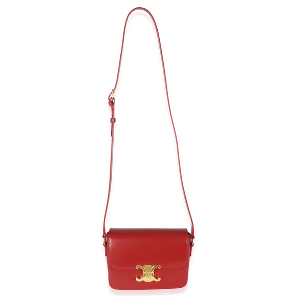 Celine Red Shiny Calfskin Teen Triomphe - Picture 6 of 8